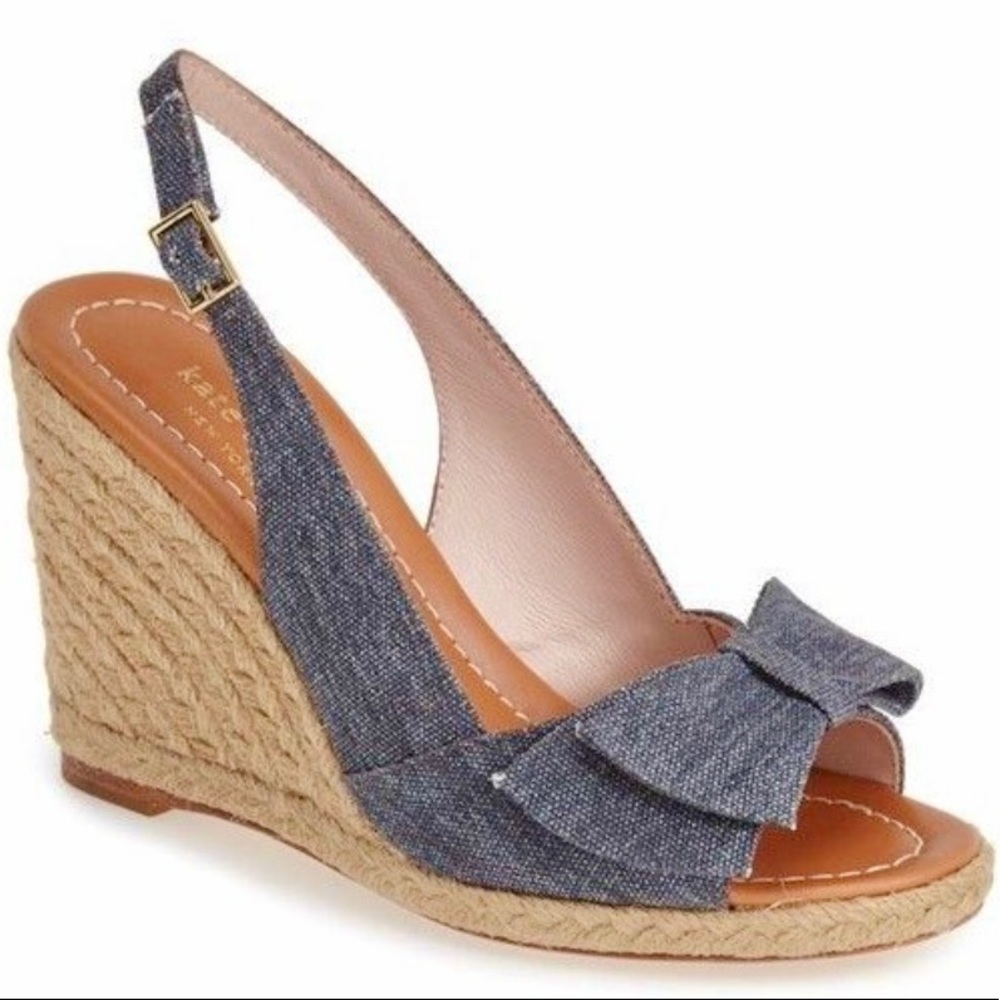 🎉 2x Host Pick 🎉 Kate Spade Boardwalk Denim Espadrilles